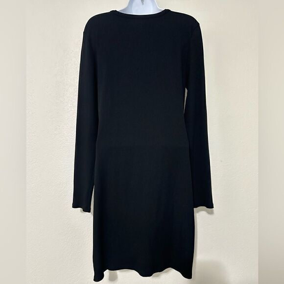 NWOT Daily PRACTICE for Anthropologie black knit midi dress size L - Picture 5 of 8